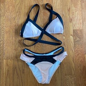 Peach strappy bikini